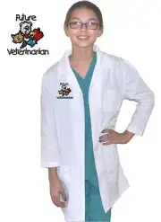 Kids Veterinarian Lab Coat with Future Veterinarian Embroidery Design