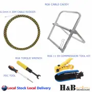Telstra NBN HFC RG6 Torque Wrench PCD Key Cable Caddy Compression Tools