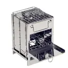 Camp Stove Folding Wood BBQ Fire Pit Stainless Steel Portable Outdoor Camping