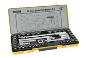 Stanley PRO 43PC Piece Socket Set Metric & Imperial 1/2'' Drive Quick Release
