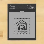 O Holy Night Nativity Scene Cookie and Craft Stencil by