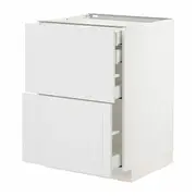 METOD / MAXIMERA base cb 2 frnts/2 low/1 md/1 hi drw, white/Stensund white, 60x60x80 cm