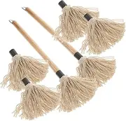 Veemoon 8pcs Grill Brush Set - Heavy Duty Bristle & Basting Brushes for Barbecue - Pastry & Mopping for Marinades Sauces & Cleaning Grill Grates Durable Cotton Yarn & Easy
