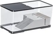 yuksok Turtle Tank Turtle Aquarium with Cover with Basking Platform Reptile Habitat for Frog Snake Amphibians Small Reptile Leopard, Medium