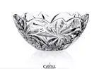 Crystal Bowl 11 " Bohemia Clear Vase Czech Glass Fruit Desert Sweets Gift NEW