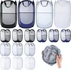 16 Pcs Mesh Collapsible Laundry Basket Foldable Pop up Hampers for Laundry Large
