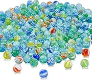 1000 Pieces Cats Eyes Glass Marbles Color Mixing Glass Marbles 0.55 Inch Solid Glass Marbles Round DIY Colorful Marble for Kids Slingshot Home Decoration Chinese Checkers Game