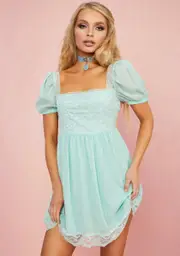 [Sugar Thrillz] Honeydew Pucker Babydoll Dress