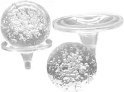 2 Sets Crystal Bubble Balls with Holders for DIY Fountain and Tabletop Decor Transparent Decorative Balls for Home and Office Use Easy Installation and Unique Design