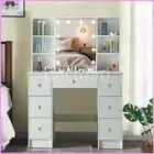 White Dressing Table with 10 LED Bulbs Large Makeup Mirror Vanity Makeup Desk