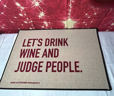 Floormat: Let's drink wine and judge people..
