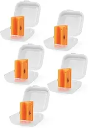 5 Pieces Triangle Replacement Blades, Paper Cutter Replacement Blades, Portable Replacement Blades for Paper Cutter with Protector, Replacement Blades for Cutting Photos