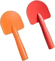FUNNETOYU 2pcs Shovel Shape Plastic Rice Spoon Ergonomic Non Stick Rice Scoops for Home Use Colors Space Saving Design