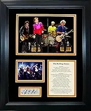 HOFSM.COM Hall of Fame Sports Memorabilia Framed The Rolling Stones Band Discography Facsimile Laser Engraved Signatures Auto 12"x15" Music Photo Collage