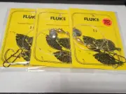 3 NJ Hand Tied English Hook w/GOLD Beads Fluke/Summer Flounder Rig