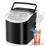 Countertop Ice Maker, Portable Ice Machine with Handle, Self-Cleaning, 26Lbs in