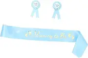 SECFOU 1 Set Maternity Belt Set Mommy to Be Sash Dad to Be Pin Shower Badge Pin for Dad Shower Decorations Dad to Be Badge for Shower Shower Pin Decoration