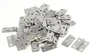 Aexit Jewelry (Construction hardware) Box Case Door Foldable pipe tube Hinges Silver Tone 18mm (33ry480qf367) Length 50PCS