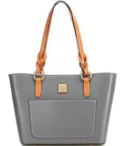 Dooney & Bourke Wexford Leather Small Gretchen Tote (Slate Gray)