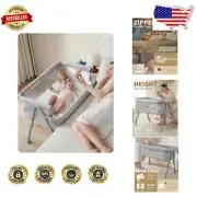 Modern Bassinet Bedside Sleeper with 4 Adjustable Heights & Mesh Safety Features