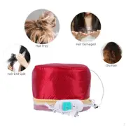SPA Hair Thermal Treatment Heating Cap Dryers Care Steamer Hat Pink red