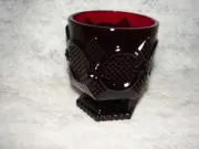 Vintage Cape Cod Red Avon Glass Open Sugar Bowl