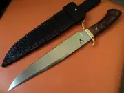 luxury handmade CAT bowie knife Argentine patagonian coihue burl wood handle