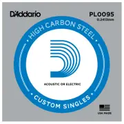 10 Pack Gauge .0095 Single Guitar Strings Steel Electric or Acoustic PL0095