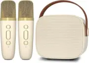 Wireless Mini Bluetooth Karaoke Machine with 2 Microphones