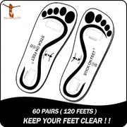 60Pairs(120feets) Spray Tanning DISPOSABLE STICKY FEET BLACK