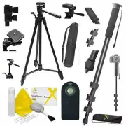 72" TRIPOD + 72" MONOPOD + REMOTE FOR NIKON D3000 D3100 D3200 D3300 D3400 D5000