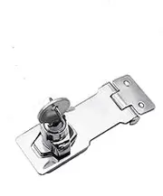 Padlock Hasp Staple with Knob Locking 2.5/3 / 4 Inch Padlock Cupboard Shed Garage Lock with Keys for Furniture Cabinets Boxes