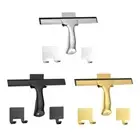 Silicone Shower Squeegee Stainless Steel Glass Door Window Squeegees with Hooks