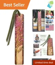 Personalized Cherry Tree Wooden Bookmark - Handcrafted Elegance for Book Lovers
