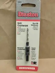 #10 Disston 5209 Drill / Countersink Screw Pilot Bit 1/4 Countersink NOS