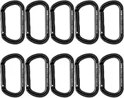 Fusion Climb Supreme Straight GATE Carabiner - Lightweight Aluminum, Non-Locking, Key Nose, Oval Shape | CE EN 362 Certified for Climbing, Industrial