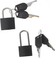 TEHAUX 2 Sets Padlock Small Lock Bag Lock Antique Locks Lock for Locker with Key Metal Lock Key Lock for Locker Mini Locker Pad Locks Cabinet Locks Luggage Locks with Key Black Ferroalloy
