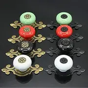 8pcs Retro Ceramic Knobs/Handles/Pulls for Kitchen Cabinets,Cupboards,Wardrobe,Drawer,Dresser,Bin,Chest etc Baby Kid's Children's Furniture Decor (Multi)