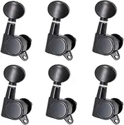 Guitar String Tuning Pegs Tuning s Heads Grover Tuners Tuning Keys Oval Button 6 Right for Electric Guitar or Acoustic Guitar Chrome Black