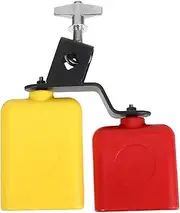 TOYANDONA Percussion Rhythm Sticks High Low Cowbell Bicolor Dual Bell Drum Accessories Dual Bell Jam Block Bell High Low Bell Bell High Low Bell Abs