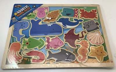 Aquatic Chunky Kids Puzzle Underwater Animals Educational Toddler Toy (18Pcs)