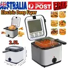 2.5L Adjustable Thermostat Frying Pan Electric Deep Fryer Pot Grill with Basket