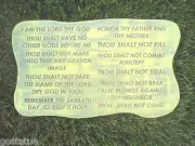 10 Commandments Religious Stepping Stone Mold 17" x 10" x 1.25" cast 100's