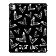 iPad Pro 13-inch (M4) iPad Impact Case Just Love, Black