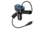 hoco NZ11A Guide PD30W(1C2A) car charger with cable(iP) - black