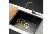 Cefito Kitchen Sink 45X30CM Stainless Steel Basin Single Bowl Black