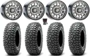 Sedona Sano Bdlk 15x7 Wheels Ct 32" RocScraper Tires Polaris RZR XP 1K / PRO XP