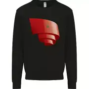 Curled Morocco Flag Moroccan Day Football Kids Sweatshirt Jumper