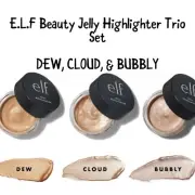 e.l.f Jelly Highlighter DEW, CLOUD & BUBBLY ~BRONZE ROSE WHITE GOLD Trio Set Lot