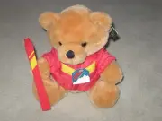 Vintage 10" Plush Bear Ski Lift Ticket Bear Mountain Downhill Teddy R Dakin Rare
